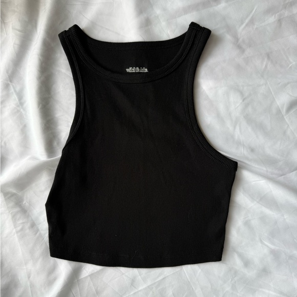 Black Ribbed Tank Top - Picture 1 of 4